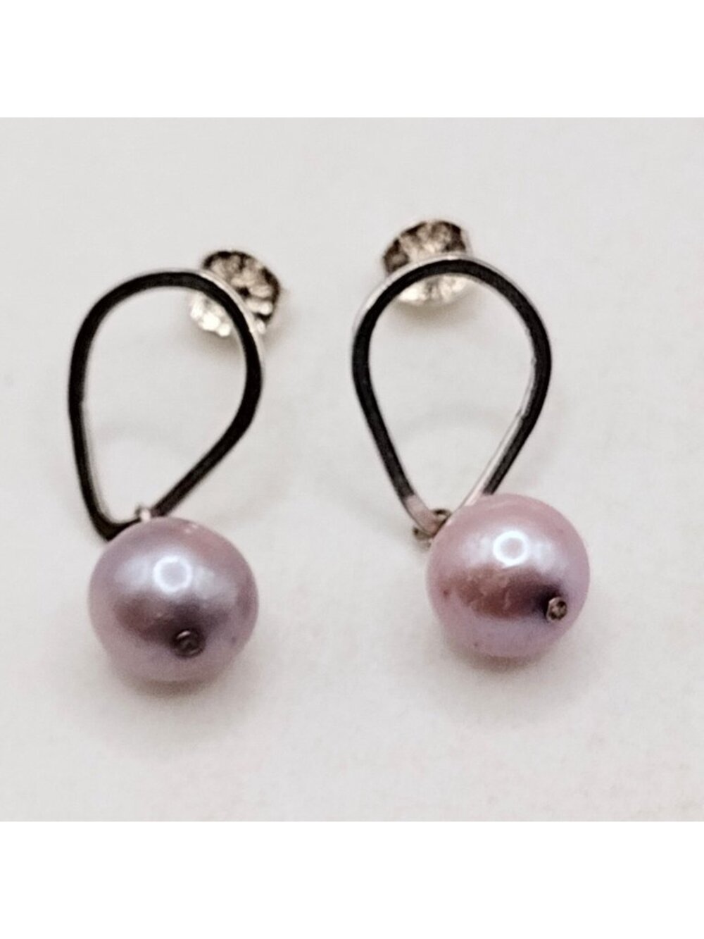 925 Sterling Silver Pearl Teardrop Earrings